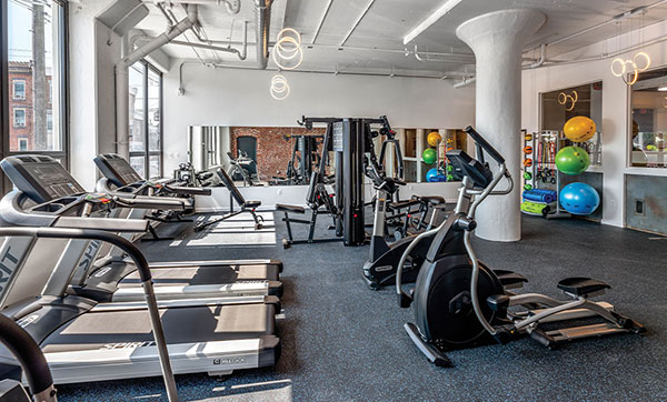 Gym Amenities South Philly Apartment